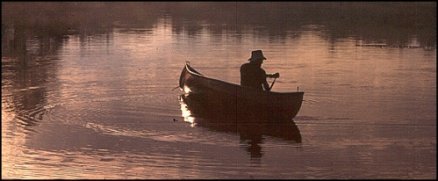 jerry on spider lake canoe course giving paddling instruction